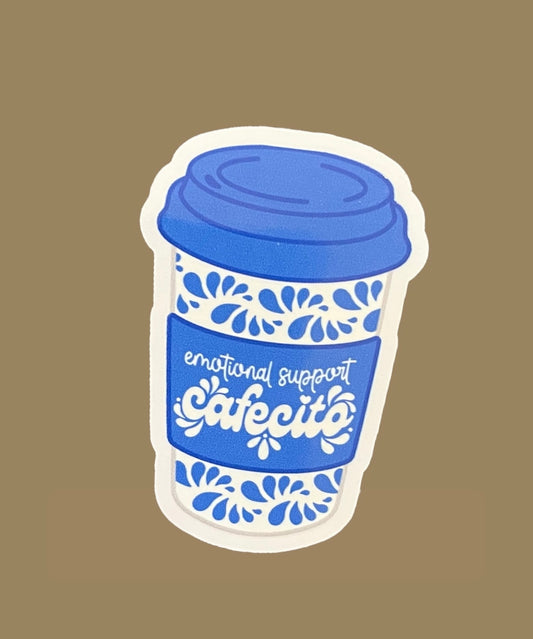 EMOTIONAL SUPPORT CAFECITO VINYL STICKER